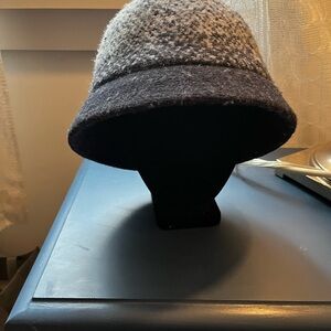 August Hats Two-Tone Wool Bucket Hat in Gray and Charcoal
